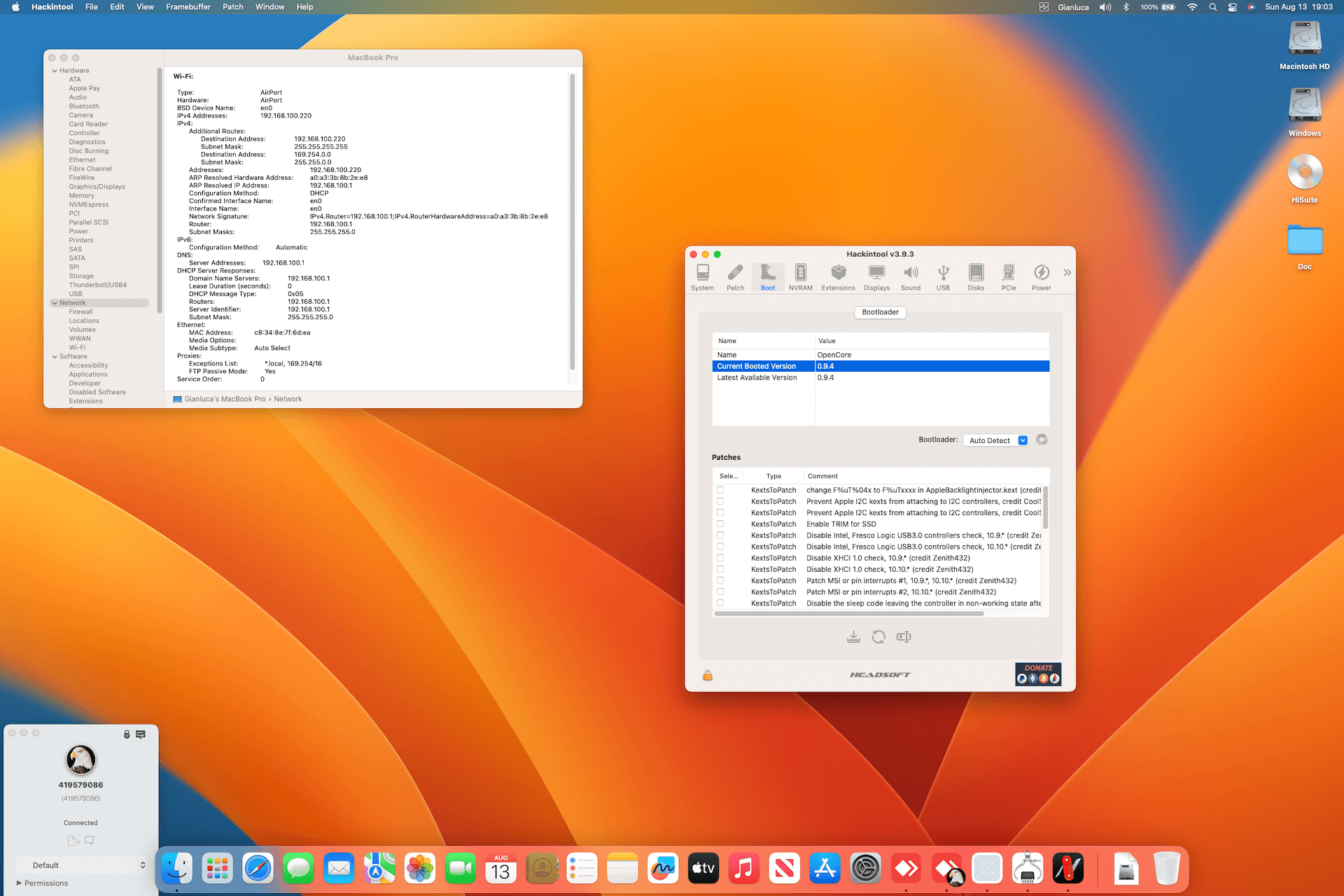 Microsoft Surface Laptop 3 [IceLake   Intel UHD Graphics G1]   OpenCore 1